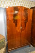 1920's Mahogany Double Door Wardrobe