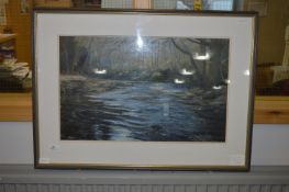 Oil on Board "Trout Fishing" Signed A.E. Gray