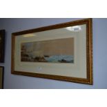 Gilt Framed Watercolour "Coastal Scene"