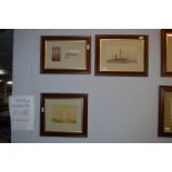 Three Framed Victorian Photographs of Various Ship