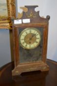 Stained Pine Cased Mantel Clock