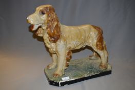 Large Chalk Spaniel Dog Figurine