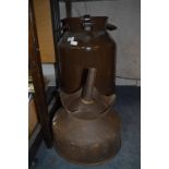 Brown Painted Milk Churn and a Large Cream Funnel