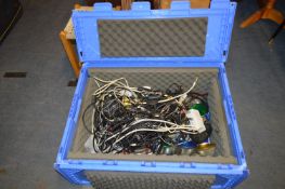 Large Storage Box Containing Disco Lights, Leads &