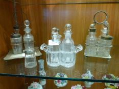 Glass and Silver Plated Condiment Sets