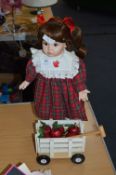 Aston Drake Porcelain Doll with Cherry Cart