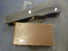 Violin Case, Music Stand and Leather Case