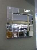 Square Paneled Wall Mirror