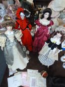 Collection of Four Porcelain Dolls