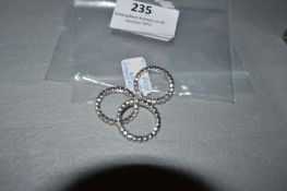 14cT Gold Set of Three Eternity Rings Set with Dia