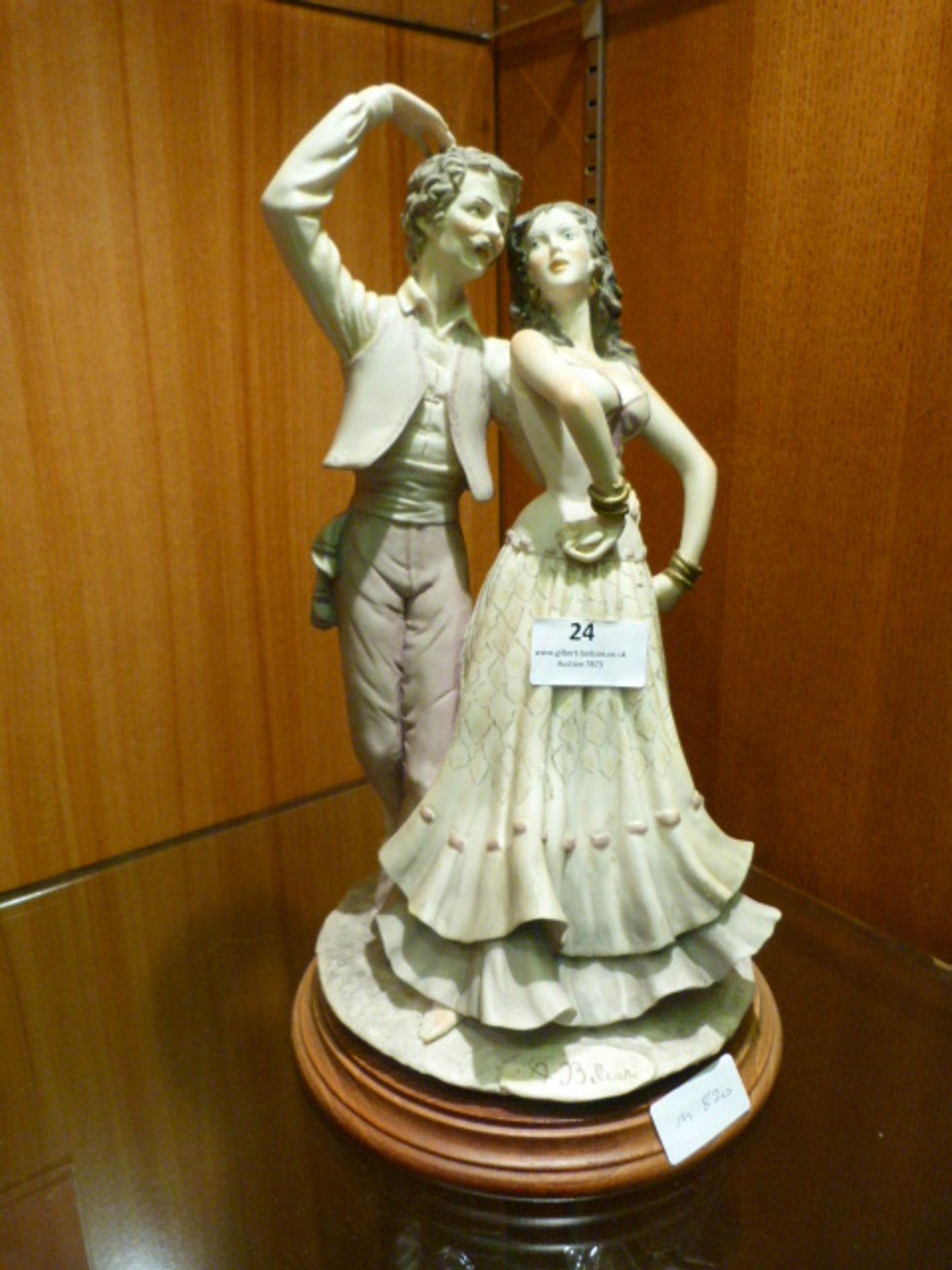 Italian A. Belcar Pottery Figurine "Dancing Couple
