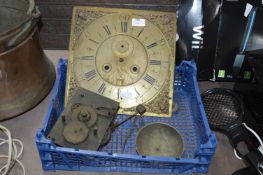 Brass Grandfather Clock Face with Movement
