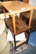 Oak Tea Trolley, Picnic Basket, Bed Tray and Small