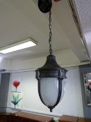 Bronze Effect Metal Ceiling Lamp