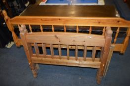 Pine Single Bed Headboard and Base and a Pine Doub