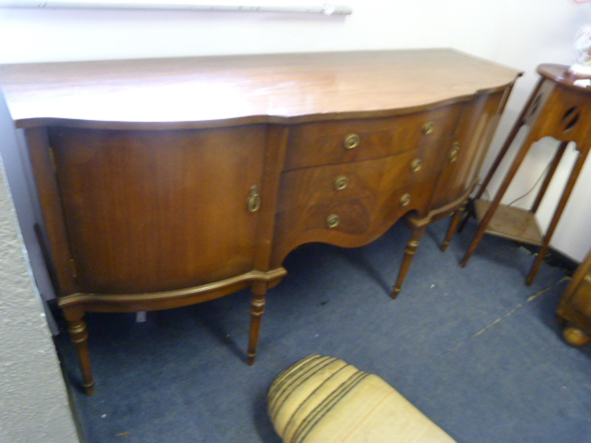 Mahogany Serpentine Fronted Sideboard