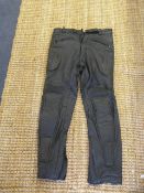 Pair of Black Leather Motorcycle Trousers 34" Wais