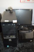 Compaq PC Tower, Monitor and a Router