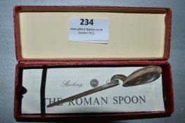 Sterling Silver Roman Spoon 8g