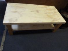 White Painted Shabby Chic Coffee Table with Unders