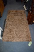 Small Brown Woolwork Rug 80x150cm