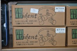 *Two Trident Three Head Ceiling Spot Lamps