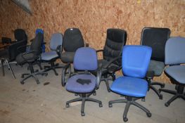 *Twelve Assorted Office Chairs