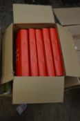 *Box Containing 10 Recycled Ring Binders (Red)