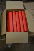 *Box Containing 10 Recycled Ring Binders (Red)