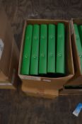 *Box Containing 10 Recycled Ring Binders (Green)