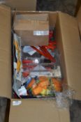 *Box of Assorted Office Sundries; Key Rings, Persp