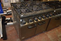 Lincat Six Burner Commercial Gas Cooker over Oven