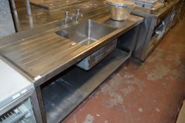 Stainless Steel Commercial Sink Unit with Double D