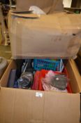 Box Containing Assorted Takeaway Packaging, Wicker