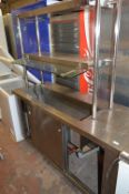 Stainless Steel Servery Unit with Wet Well Bain Ma