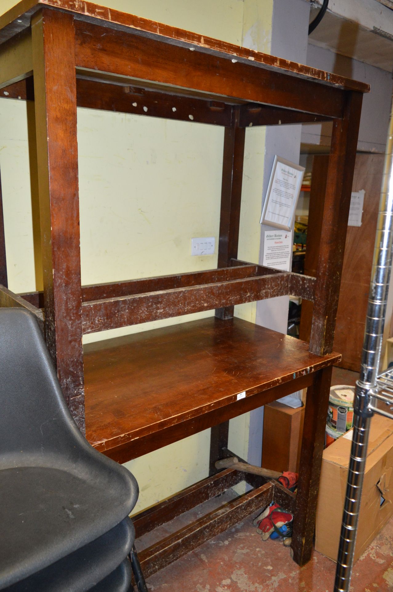 Two Hardwood Bar Tables