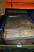 Box Containing Aluminium Roasting Tins, Bain Marie