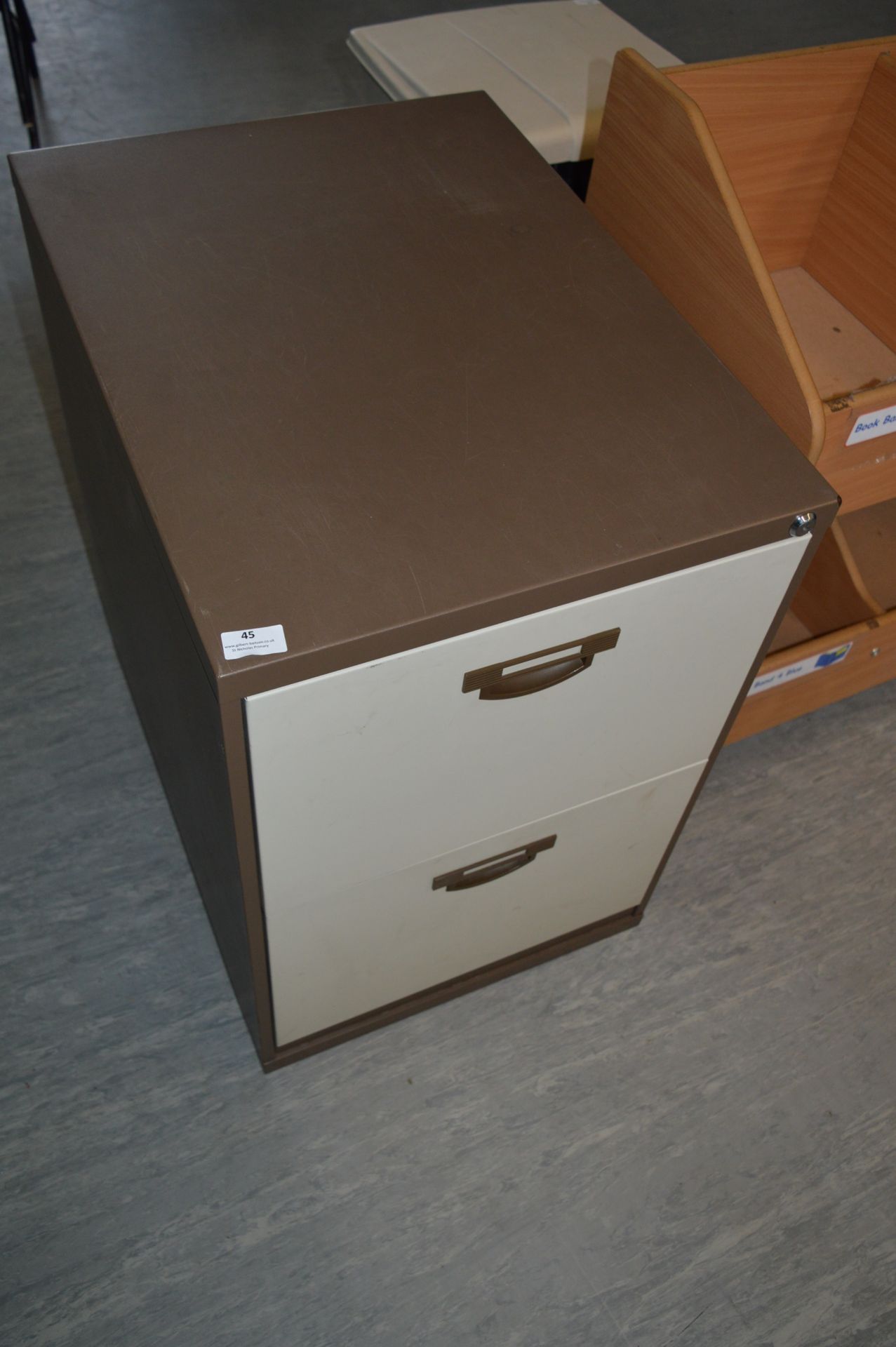 *Two Drawer Foolscap Filing Cabinet (Coffee & Crea