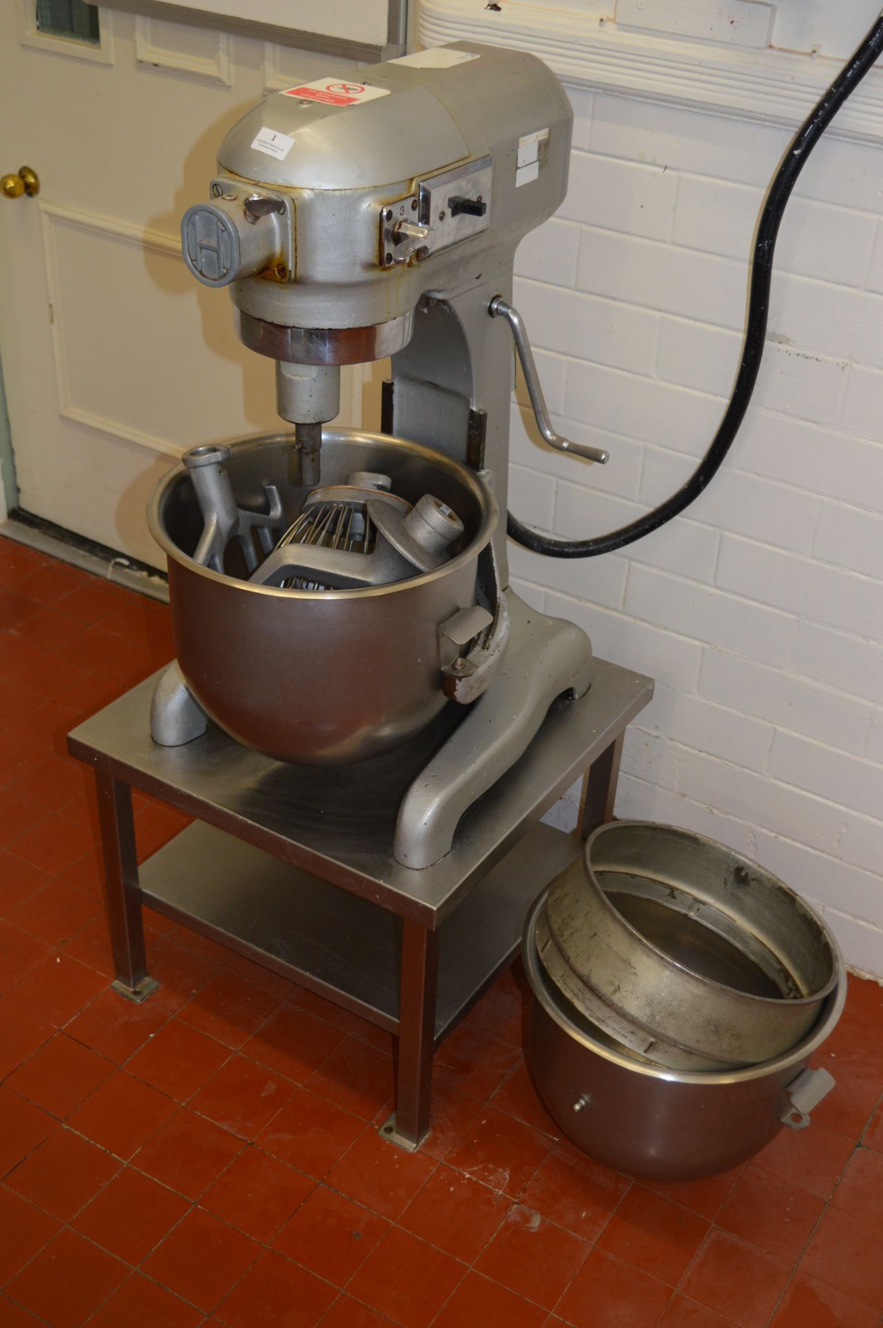 *Hobart 240V G65 Mixer with Two Stainless Steel Bo