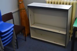 *Grey Open Fronted Bookcase with a Office Chair