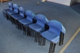 *Twenty Nine Blue Stackable Chairs