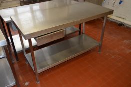 *Stainless Steel Preparation Table with Undershelf