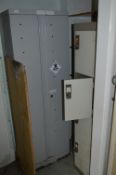 *Steel Storage Cupboard and a Bank of Four Lockers