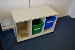 *Storage Unit with Two Plastic Storage Trays