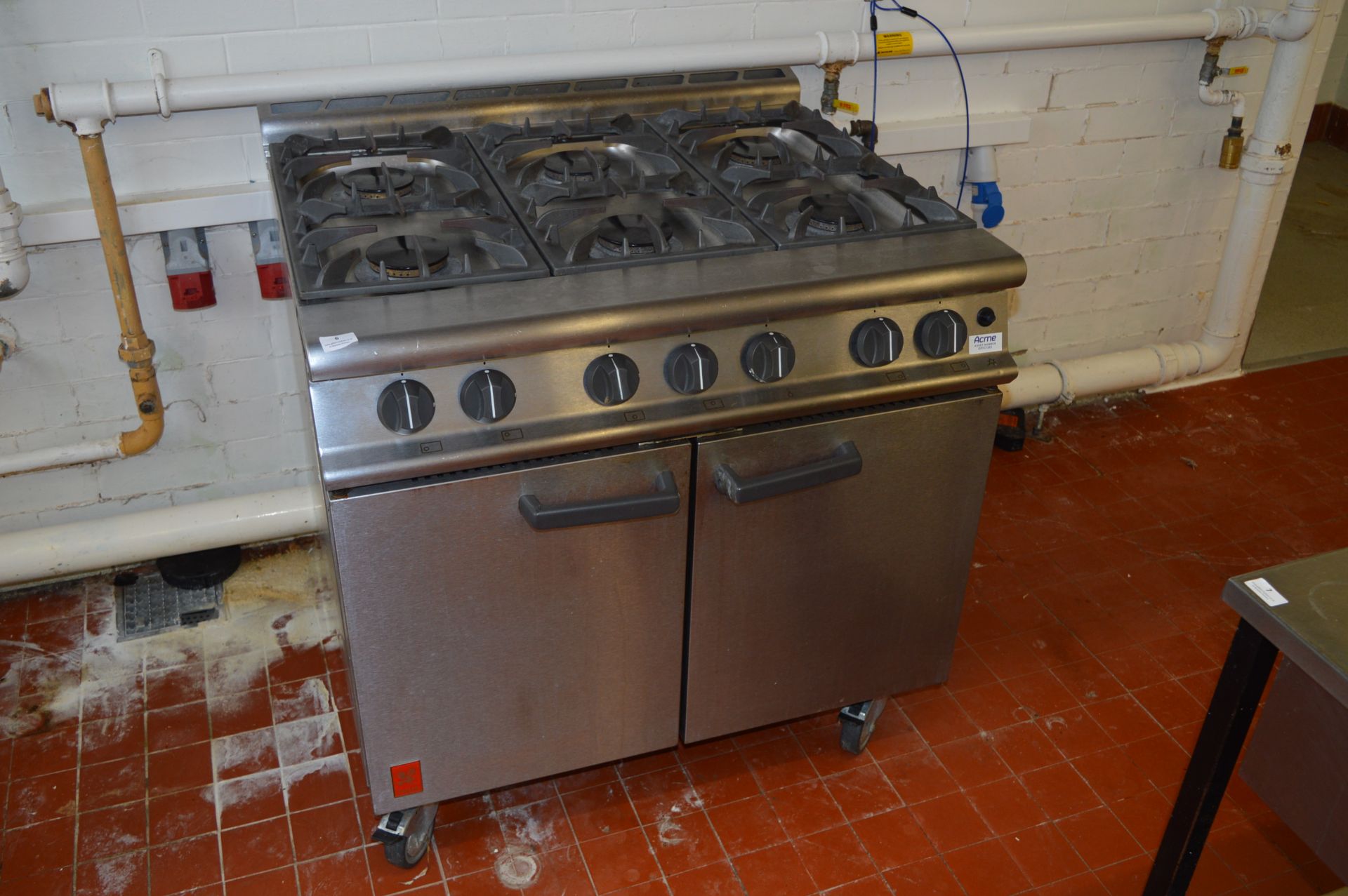 *Falcon Six Burner Commercial Gas Cooker over Oven