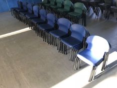 *Forty Four Blue Stackable School Chairs