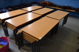 *Thirty Stackable School Desks with Simulated Beec
