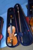 *Half Size School Violin with Bow in Carry Case