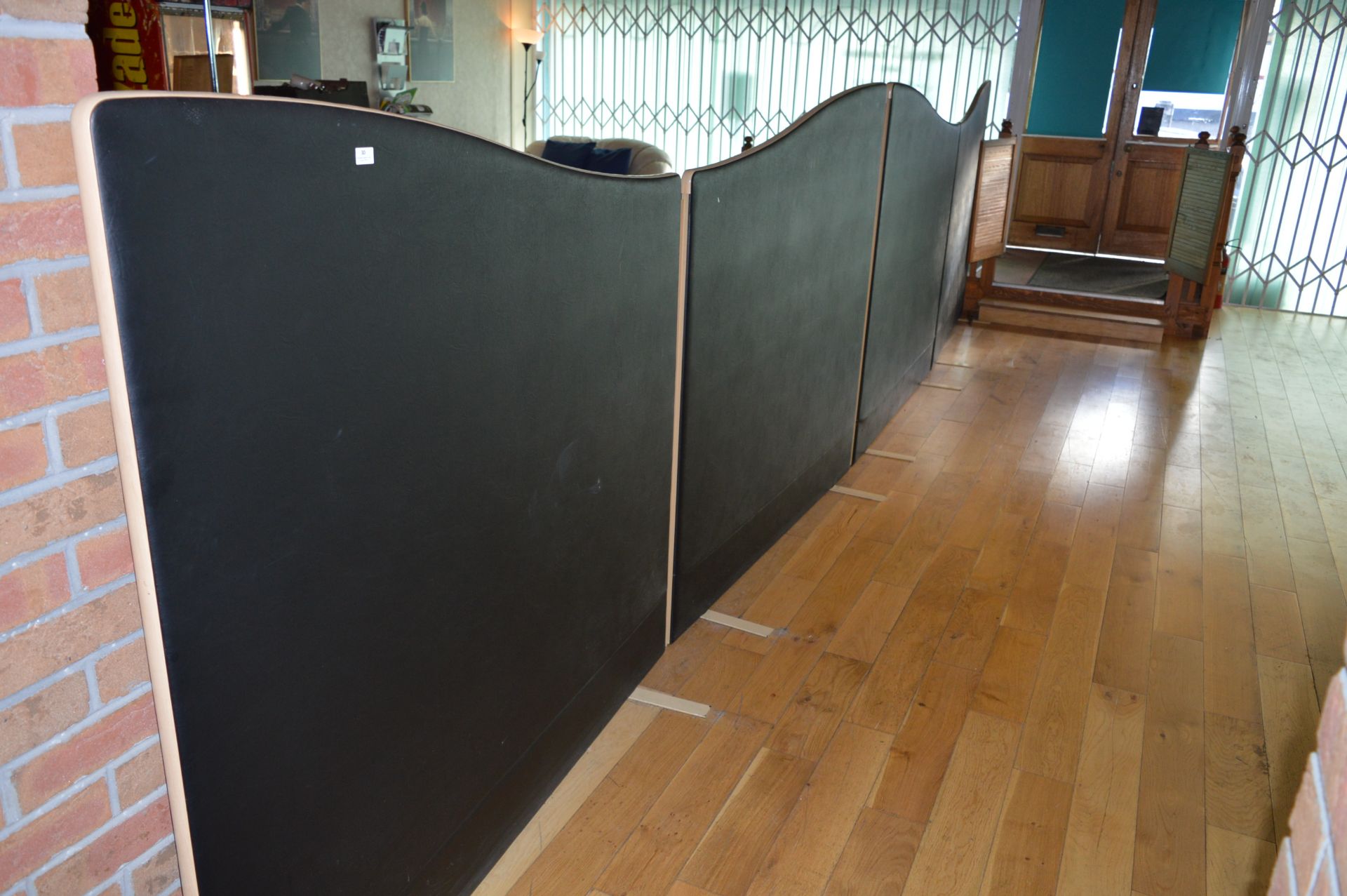 Four Pieces Wave Top Faux Leather Partitioning with Feet - Image 2 of 2