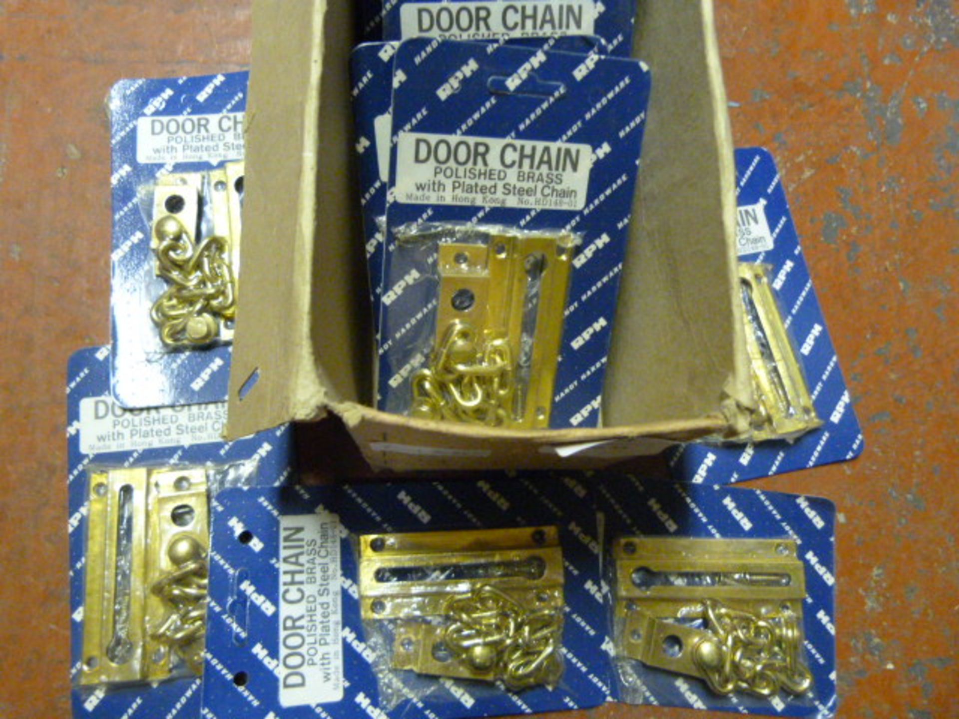 Box of Nine Brass Security Door Chains